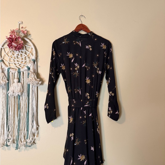 A.L.C. Campbell Silk Belted Dress Black Size 0 - Picture 3 of 6